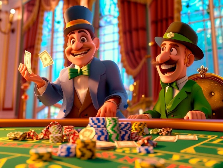 Multi-dealer live-casino studio setup with multiple games running in parallel