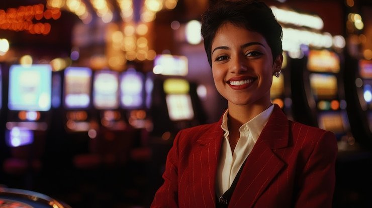iOS Web landscape orientation showing baccarat table